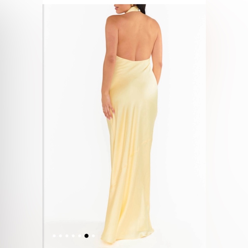 SHOW ME YOUR MUMU - Jasmine Halter Maxi Dress Pale Yellow size XS - Picture 2 of 8